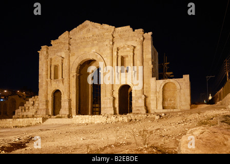 Triumphbogen in antiken römischen Stadt, Hadrians Bogen, Rabin, Jordanien Stockfoto