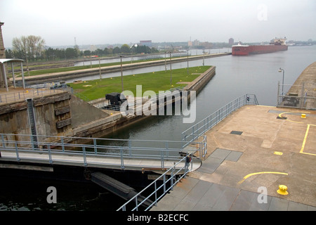 Die so Sperren an Sault Ste Marie Michigan Stockfoto