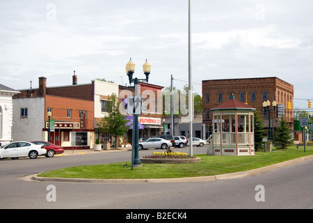 Die Innenstadt von Brooklyn Michigan Stockfoto