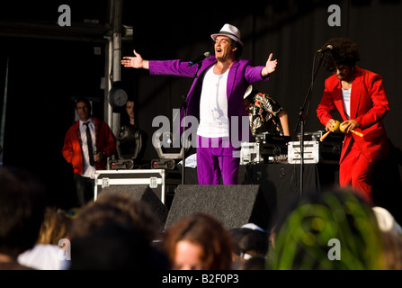 Cuban Brothers am Summerisle Main Stage Weidenmanns Festival 2008 South West Schottland 26. Juli 2008 Ost Kirkcarswell Stockfoto