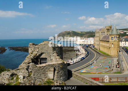 Aberystwyth Castle Ceredigion Westküste Mitte Wales Großbritannien 2008. Homer Sykes Stockfoto