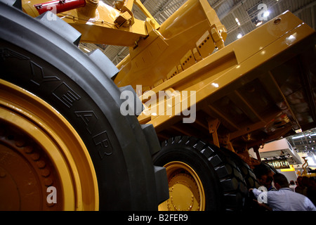 schwere Baumaschinen auf der BAUMA Messe in München, Deutschland Stockfoto