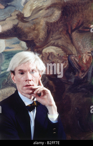 Porträt von Andy Warhol, US-amerikanischer pop-Künstler. Stockfoto