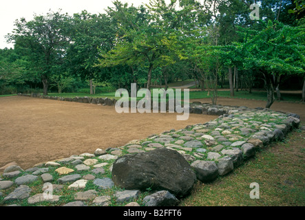 Batey, Ballspielplatz, Tibes Eingeborene zeremonielle Zentrum, in der Nähe von Stadt Ponce, Puerto Rico Stockfoto