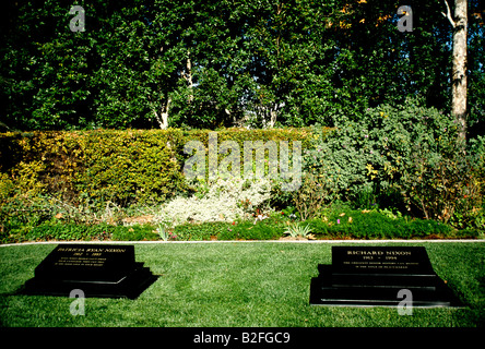 Grab und Denkmal Garten von Patricia und Nixon in der Nixon-Bibliothek und Geburtsort, Yorba Linda, Kalifornien Stockfoto