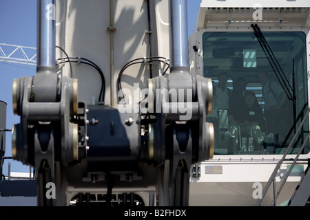 schwere Baumaschinen auf der BAUMA Messe in München, Deutschland Stockfoto