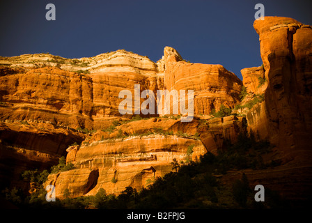 Sonnenuntergang über Boynton Canyon Sedona Arizona USA Stockfoto