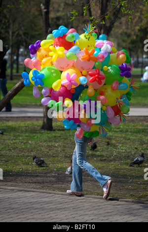 Viele bunte Luft baloons Stockfoto