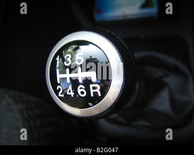 Auto Gearknob top Stockfoto