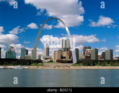 Skyline von St. Louis in Missouri Stockfoto