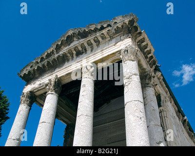 Augustus-Tempel am Forum Pula Istrien Kroatien Stockfoto