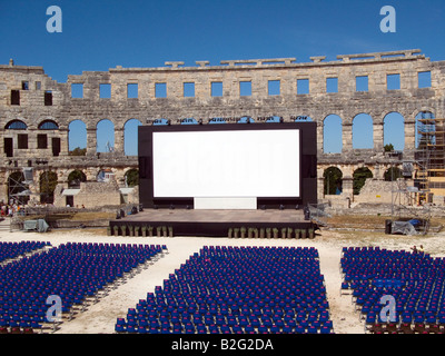 Römische Arena in Pula Kroatien Stockfoto