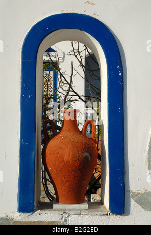 Amphore in Santorini, Griechenland Stockfoto