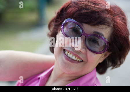 Porträt einer reifen Frau, Lächeln Stockfoto