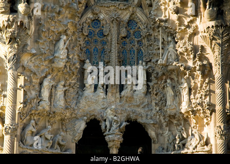 Las Sagrada Familia Fassadendetails Barcelona Stockfoto