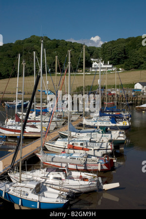 Teil des Hafenbeckens am Seaton, Devon, an der Mündung des Fluss-Axt Stockfoto