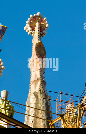 Sagrada Familia Fassadendetails Barcelona Spanien Stockfoto