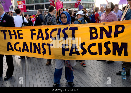 Nationale anti-faschistischen BNP marschieren durch London 21. Juni 2008 Stockfoto