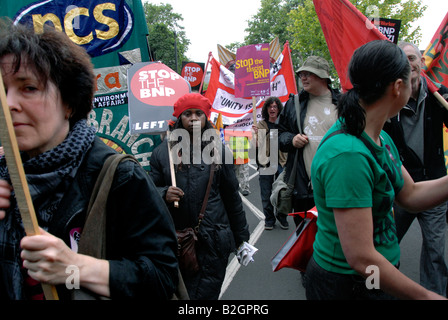 Nationale anti-faschistischen BNP marschieren durch London 21. Juni 2008 Stockfoto