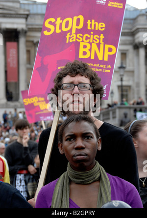 Nationale anti-faschistischen BNP marschieren durch London 21. Juni 2008 Stockfoto