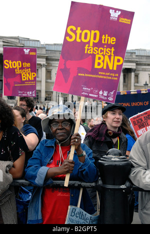 Nationale anti-faschistischen BNP marschieren durch London 21. Juni 2008 Stockfoto