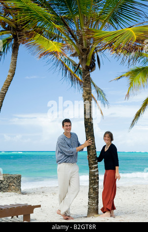 Strand-Liebhaber paar paar Mann Frau harmonisch in Liebe zusammen Holliday Flitterwochen Südsee Stockfoto