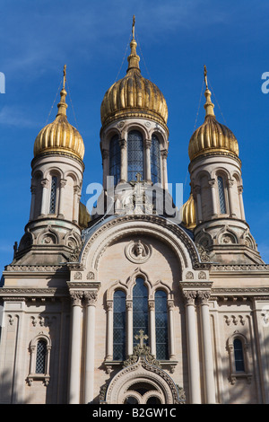 Griechische Kapelle Russisch-orthodoxe Kirche Wiesbaden Neroberg Deutschland Stockfoto