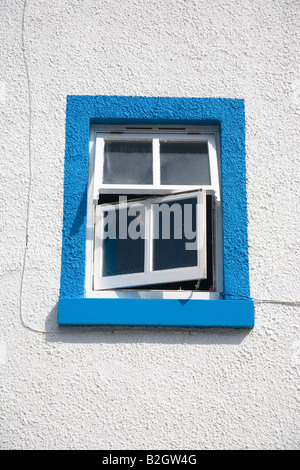 Fenster der traditionellen Cottage Iona Mull Schottland Stockfoto