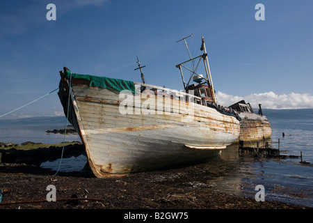 Angelboote/Fischerboote in der Nähe von Salen Mull aufgegeben Stockfoto