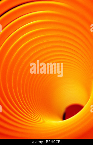 Abstrakte Nahaufnahme eines Spielzeugs "Slinky" Stockfoto