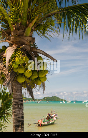 Longtail-Boot Chalang Beach Phuket thai Stockfoto