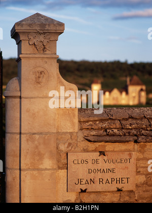 Der Clos de Vougeot Weingut in Burgund Frankreich Stockfoto