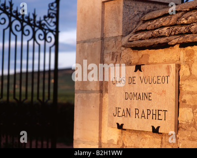 Das Clos de Vougeot Weingut in Burgund Frankreich Stockfoto