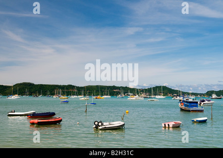 Boote am Chalang Beach, Phuket, Thailand Stockfoto