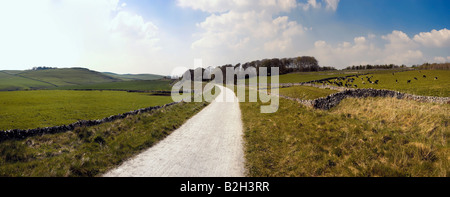 Blick von der hohen Peak Trail Radweg und Fußweg entlang der stillgelegten Bahn Linie Peak District Nationalpark Derbyshire England uk Stockfoto