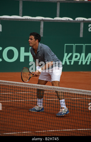 Frederico Gil, Tennisspieler aus Portugal spielen in der Siemens Open 2008, Scheveningen, Niederlande Stockfoto