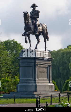 George Washington-Statue in Boston Public Garden. Stockfoto