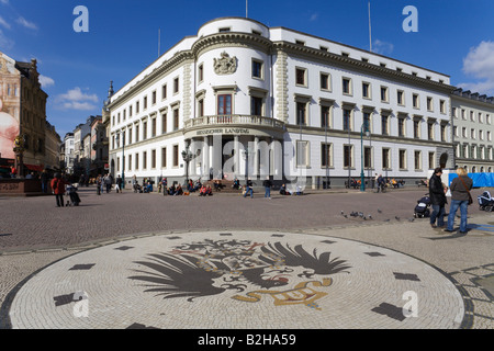 Burg Stadt Palast Klassizismus Parlament Darmstadt Hessen Deutschland Stockfoto