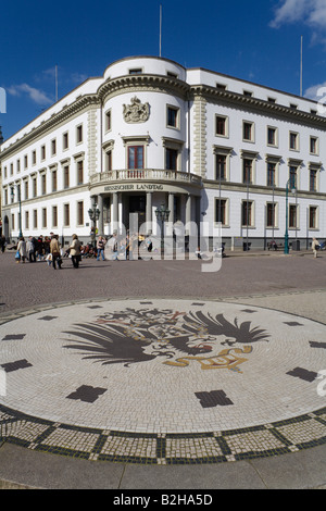 Stadt-Palast Klassizismus Wiesbaden Schloss Hessen Parlament Deutschland Architektur Stockfoto