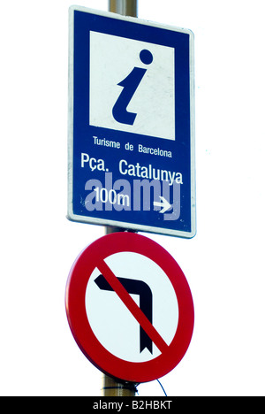 Barcelona-Hinweisschild Stockfoto