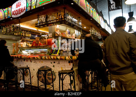 La Boqueria Marktrestaurant in Barcelona Stockfoto