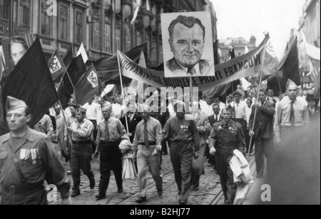 Geografie/Reisen, Tschechische Republik, Politik, Parade am 1. Mai, Prag 1.5.1948, Stockfoto