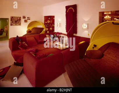 Einrichtung, Wohnzimmer, Anfang der 1970er, 70er Jahre, historisch