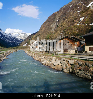 Geographie / Reisen, Österreich, Tirol, Landschaften, Innergschloess, Gschloesstal, Osttirol, Berge, Landschaft, Valley, Bach Stockfoto