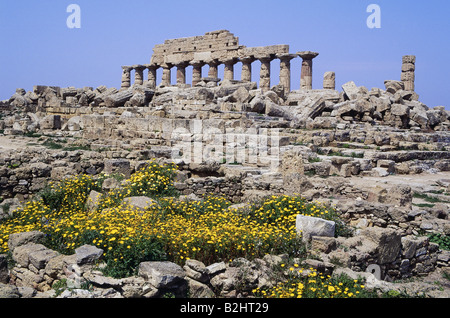 Geographie / Reisen, Italien, Sizilien, Selinunte (Selinus), griechische Kolonie gegründet 7. Jh. v. Chr. zerstört 250 BC, Ruinen, Tempel C Stockfoto