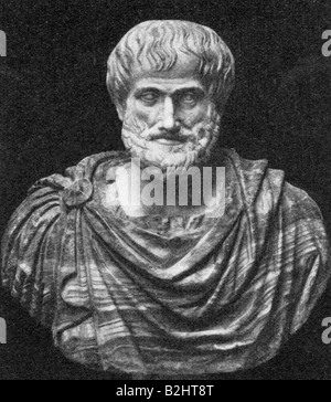 Aristoteles, 384 - 322 v. Chr., griechische Philosoph, Porträt, Büste, Museo Nazionale delle Terme, Rom, Stockfoto