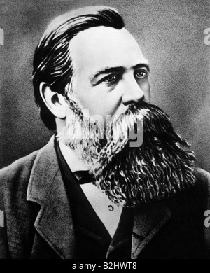 Engels, Friedrich, 28.11.188 - 5.8.1895, deutscher Philosoph, Porträt, 19. Jahrhundert, Autor, Schriftsteller, marxismus, Kommunismus, Deutschland, Bart, Bärte, Vollbart, Mann, Männer, männlich, Menschen, Stockfoto
