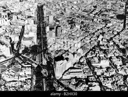 Geographie/Reise, Mexiko, Mexiko-Stadt, Stadtansichten/Stadtansichten, Blick von Torre Latinoamericana, Luftaufnahme, ca. 1960, Stockfoto