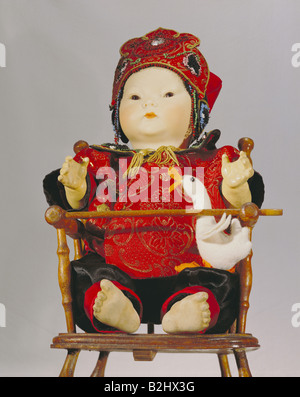 Spielzeug, Puppen, Babypuppe, orientalisches Kind, Bisque Porzellan, 40 cm, Koeppelsdorf, Deutschland, etwa ab dem Jahr 1915, Münchner Stadtmuseum, Stockfoto