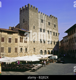 Geographie / Reisen, Italien, Toskana, Massa Marittima, Gebäude, Architektur, Stadt-Palais, Außenansicht Stockfoto